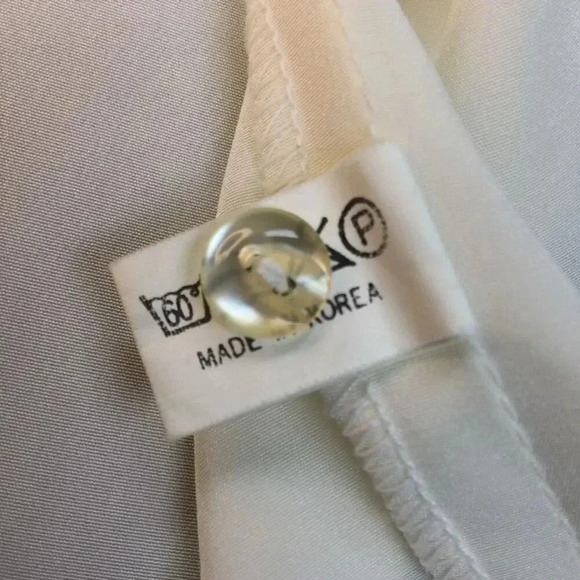 Mode More Womens Ivory Floral Lace Long SLeeve Sheer Blouse Size Large - Picture 6 of 12